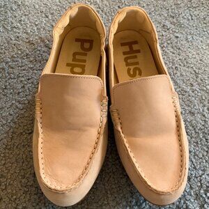 HUSH PUPPIES TAN CORA LOAFERS - SIZE 7.5